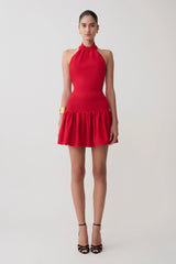 Rory Halter Mini Knit Dress - Red